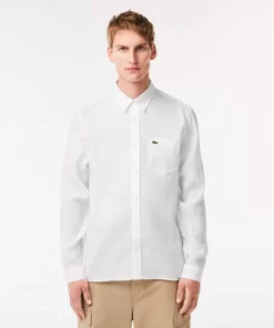 Lacoste Shirts-Men'S Linen Shirt