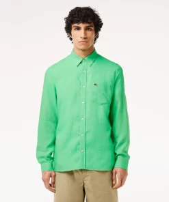 Lacoste Shirts-Men'S Linen Shirt