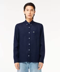 Lacoste Shirts-Men'S Linen Shirt