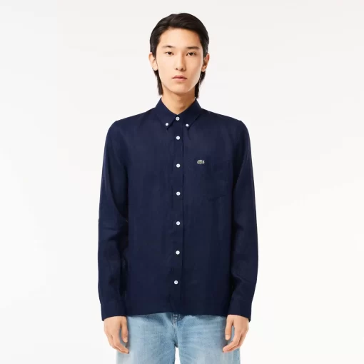 Lacoste Shirts-Men'S Linen Shirt