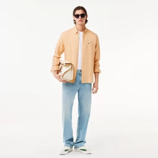 Lacoste Shirts-Men'S Linen Shirt