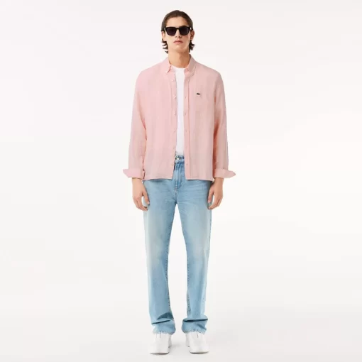 Lacoste Shirts-Men'S Linen Shirt