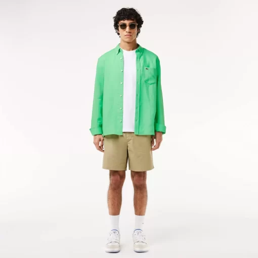 Lacoste Shirts-Men'S Linen Shirt