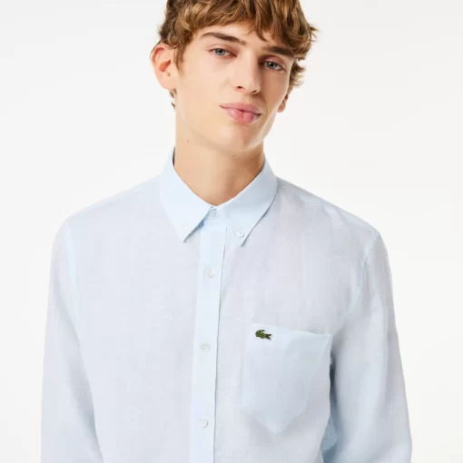 Lacoste Shirts-Men'S Linen Shirt