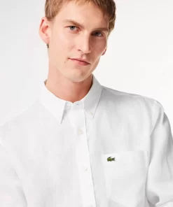 Lacoste Shirts-Men'S Linen Shirt