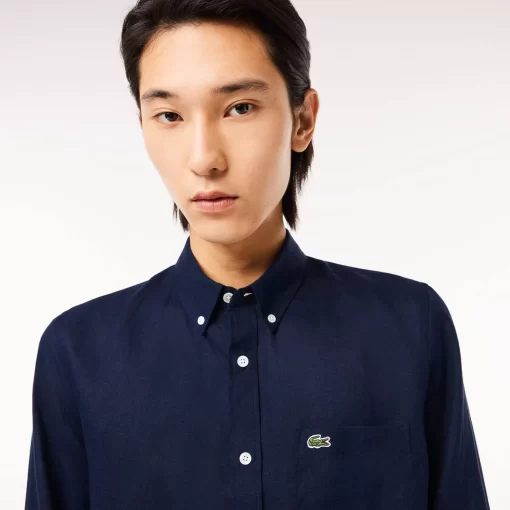 Lacoste Shirts-Men'S Linen Shirt