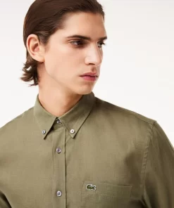 Lacoste Shirts-Men'S Linen Shirt