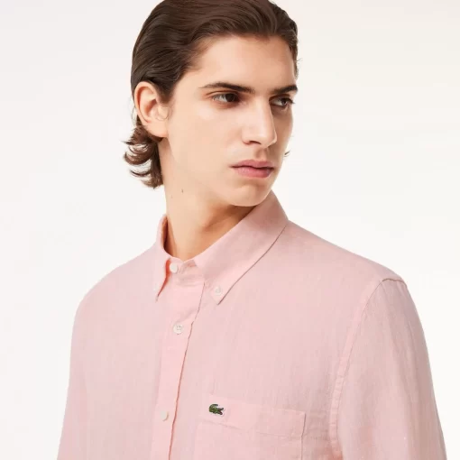 Lacoste Shirts-Men'S Linen Shirt