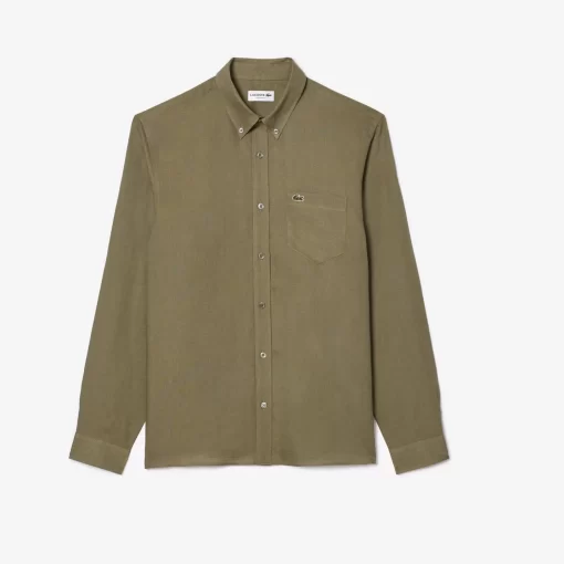 Lacoste Shirts-Men'S Linen Shirt