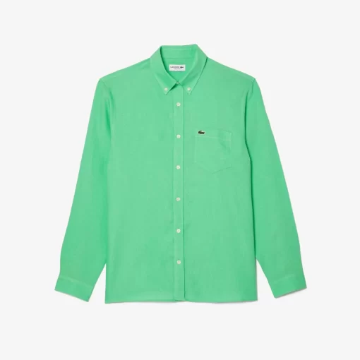 Lacoste Shirts-Men'S Linen Shirt