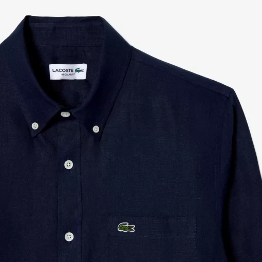 Lacoste Shirts-Men'S Linen Shirt