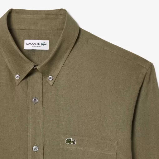 Lacoste Shirts-Men'S Linen Shirt