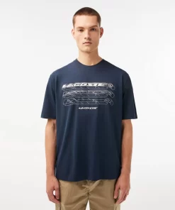 Lacoste T-Shirts-Men'S Loose Fit Organic Cotton Pique T-Shirt