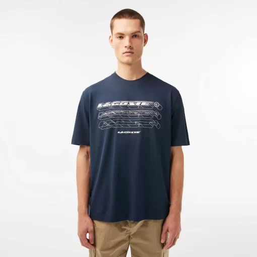 Lacoste T-Shirts-Men'S Loose Fit Organic Cotton Pique T-Shirt