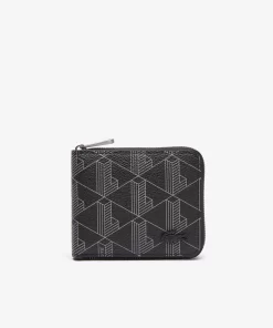 Lacoste Wallets & Small Leather Goods-Men'S Monogram Print Small Zip Wallet