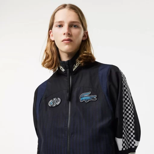 Lacoste Jackets & Coats-Men'S Ombre Checkerboard Print Track Jacket