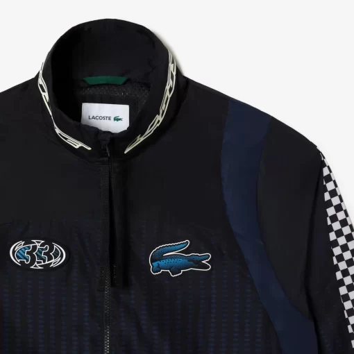 Lacoste Jackets & Coats-Men'S Ombre Checkerboard Print Track Jacket