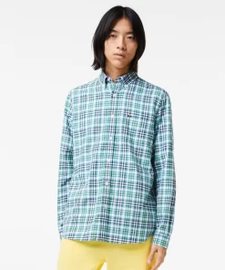 Lacoste Shirts-Men'S Organic Cotton Check Shirt