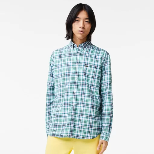 Lacoste Shirts-Men'S Organic Cotton Check Shirt