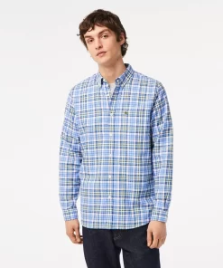 Lacoste Shirts-Men'S Organic Cotton Check Shirt