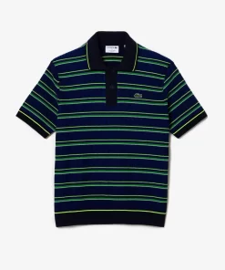 Lacoste Knitwear-Men'S Organic Cotton French Made Striped Polo Shirt