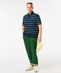 Lacoste Knitwear-Men'S Organic Cotton French Made Striped Polo Shirt