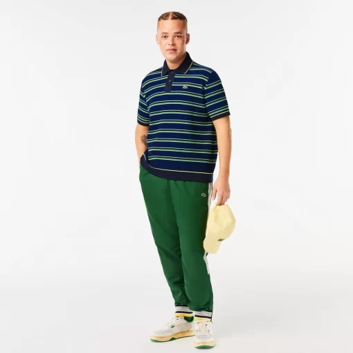 Lacoste Knitwear-Men'S Organic Cotton French Made Striped Polo Shirt