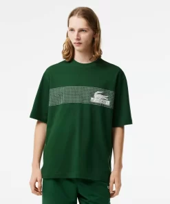 Lacoste T-Shirts-Men'S Oversize Fit Tennis Print T-Shirt