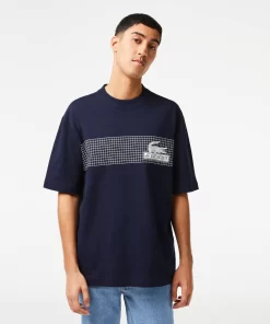 Lacoste T-Shirts-Men'S Oversize Fit Tennis Print T-Shirt