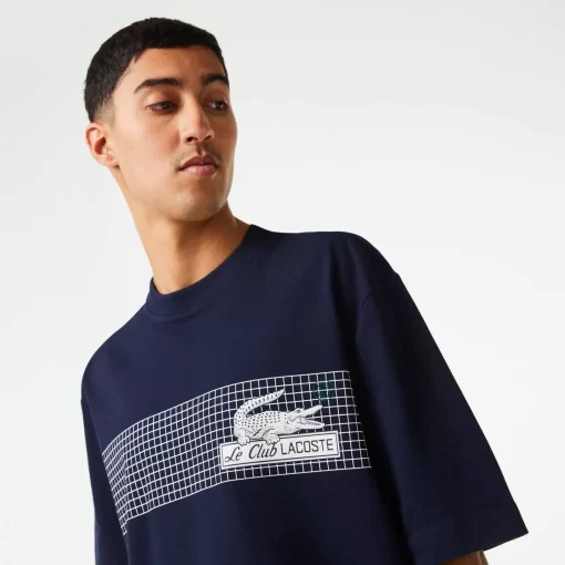 Lacoste T-Shirts-Men'S Oversize Fit Tennis Print T-Shirt