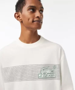 Lacoste T-Shirts-Men'S Oversize Fit Tennis Print T-Shirt