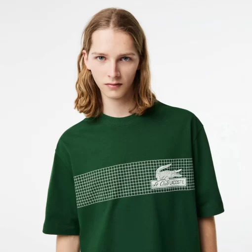 Lacoste T-Shirts-Men'S Oversize Fit Tennis Print T-Shirt