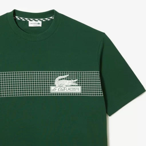 Lacoste T-Shirts-Men'S Oversize Fit Tennis Print T-Shirt