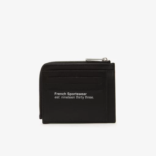 Lacoste Wallets & Small Leather Goods-Men'S Practice Contrast Inscription Zip Card Holder