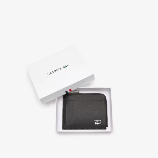 Lacoste Wallets & Small Leather Goods-Men'S Practice Contrast Inscription Zip Card Holder