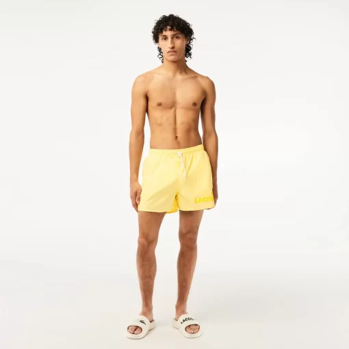 Lacoste Swimwear-Men'S Quick Dry Swim Trunks With Integrated Lining