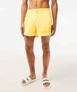 Lacoste Swimwear-Men'S Quick Dry Swim Trunks With Integrated Lining