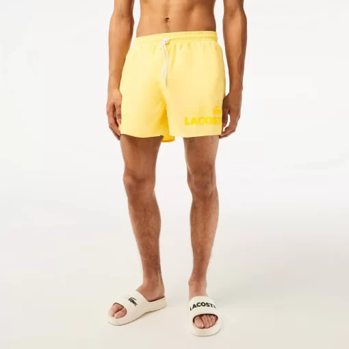 Lacoste Swimwear-Men'S Quick Dry Swim Trunks With Integrated Lining