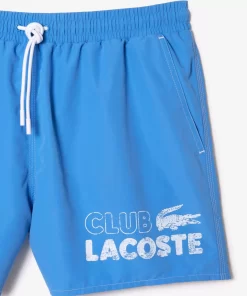 Lacoste Swimwear-Men'S Quick Dry Swim Trunks With Integrated Lining