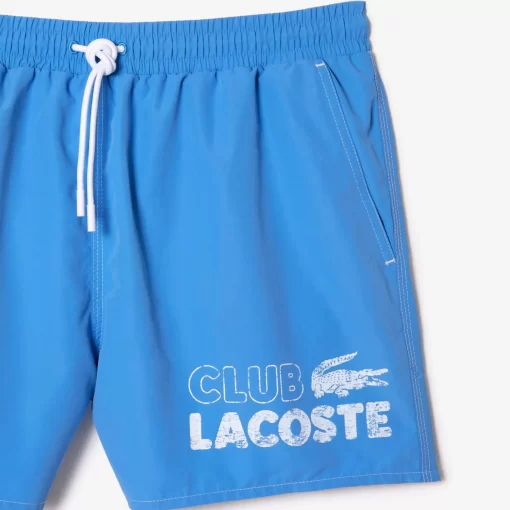 Lacoste Swimwear-Men'S Quick Dry Swim Trunks With Integrated Lining