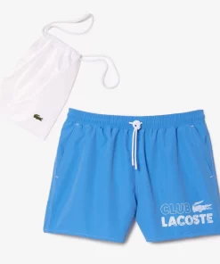 Lacoste Swimwear-Men'S Quick Dry Swim Trunks With Integrated Lining