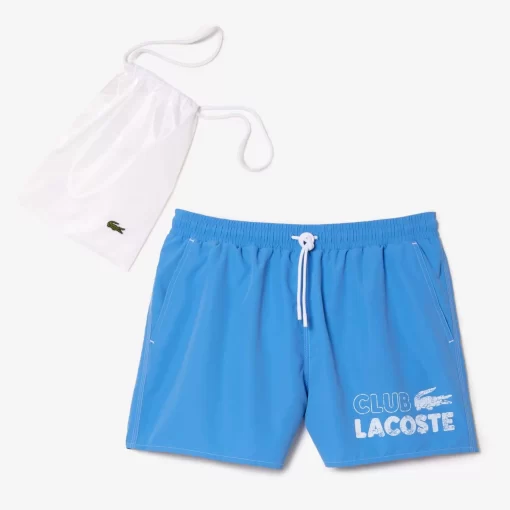 Lacoste Swimwear-Men'S Quick Dry Swim Trunks With Integrated Lining