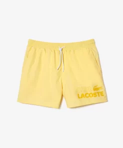 Lacoste Swimwear-Men'S Quick Dry Swim Trunks With Integrated Lining