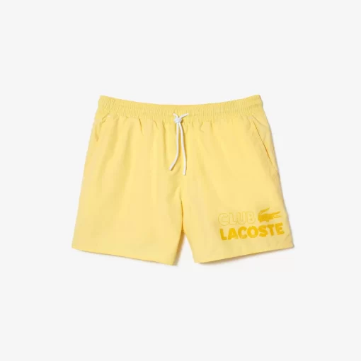 Lacoste Swimwear-Men'S Quick Dry Swim Trunks With Integrated Lining