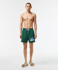 Lacoste Swimwear-Men'S Quick Dry Swim Trunks With Travel Bag