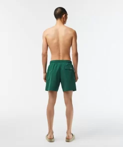 Lacoste Swimwear-Men'S Quick Dry Swim Trunks With Travel Bag