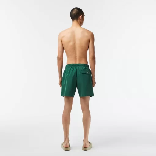 Lacoste Swimwear-Men'S Quick Dry Swim Trunks With Travel Bag