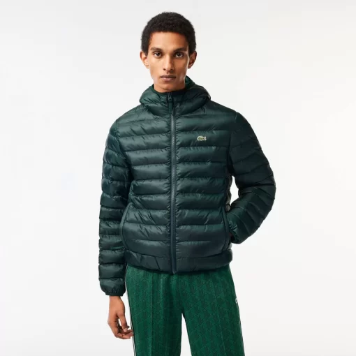 Lacoste Jackets & Coats-Men'S Quilted Hooded Short Jacket