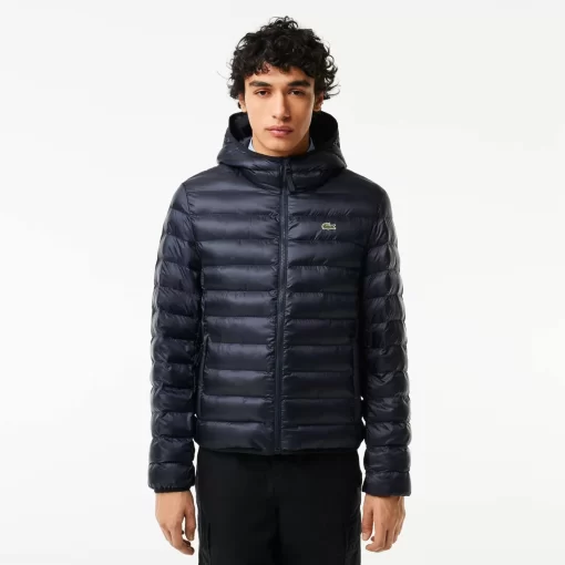 Lacoste Jackets & Coats-Men'S Quilted Hooded Short Jacket