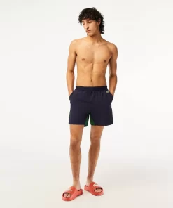 Lacoste Swimwear-Men'S Recycled Polyamide Colourblock Swim Trunks